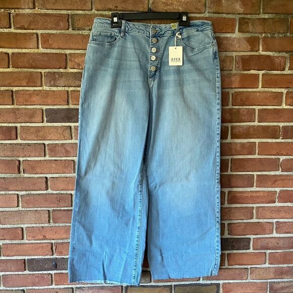 a.n.a A New Approach High Rise Wide Leg Jeans 16 - Picture 1 of 10